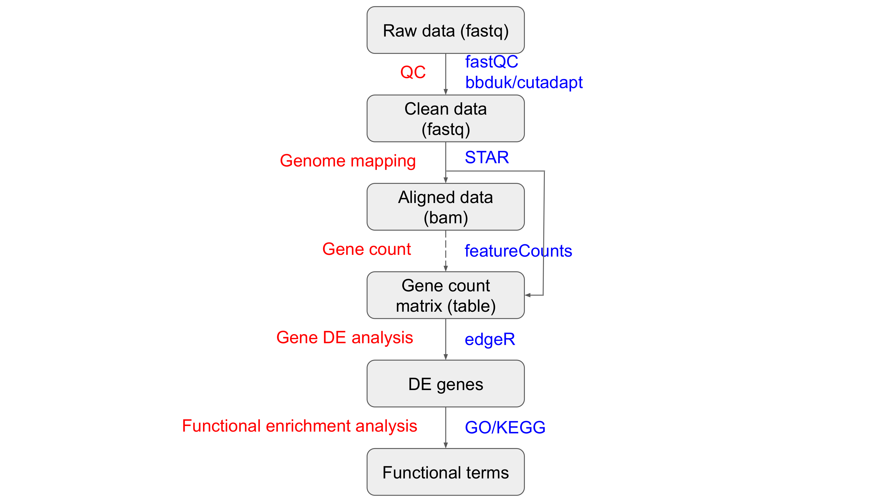 Transcriptomics DE analysis flowchart