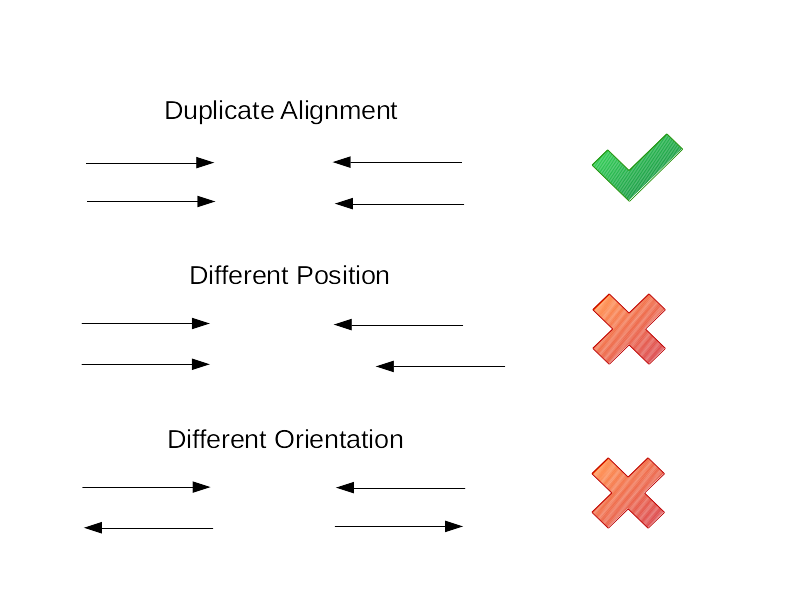 Identifying duplicate reads from alignment
